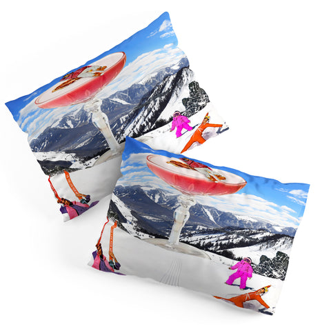 carolineellisart Skis in the Clouds Pillow Shams