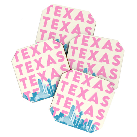 carolineellisart Texas 1 Coaster Set