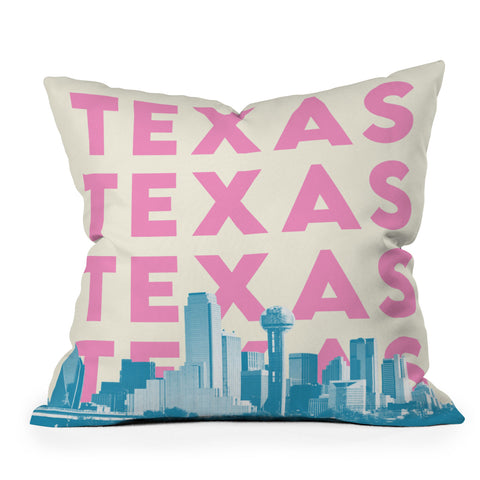 carolineellisart Texas 1 Outdoor Throw Pillow
