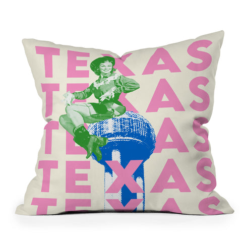 carolineellisart Texas 2 Outdoor Throw Pillow