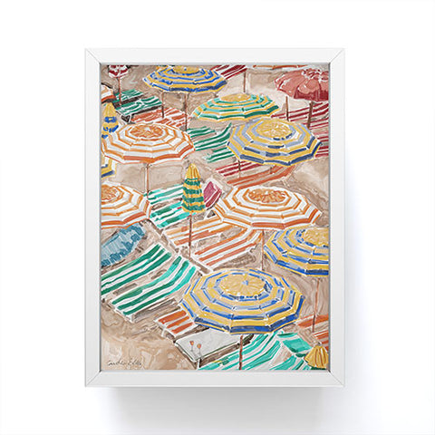carolineellisart Under My Umbrella Framed Mini Art Print Square