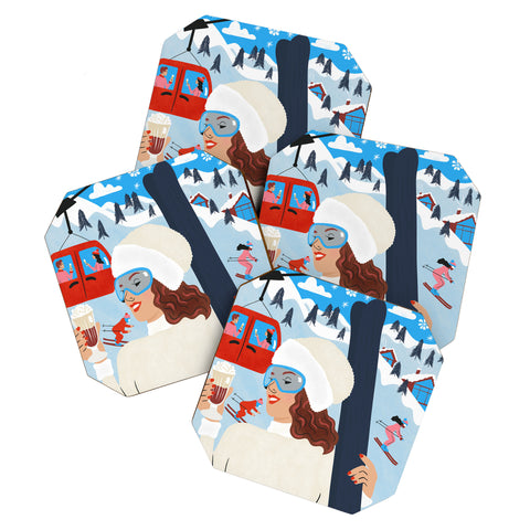 Carrie Cantwell Apres Ski Coaster Set