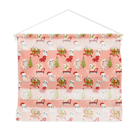 Carrie Cantwell Cute Christmas Cats Wall Hanging Landscape