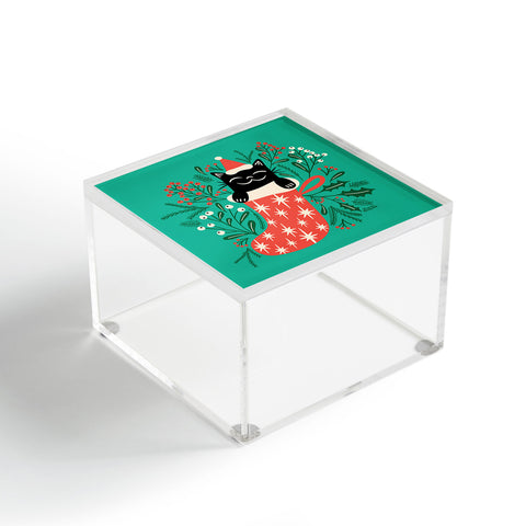 Carrie Cantwell Festive Feline Acrylic Box