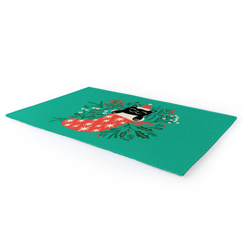 Carrie Cantwell Festive Feline Area Rug