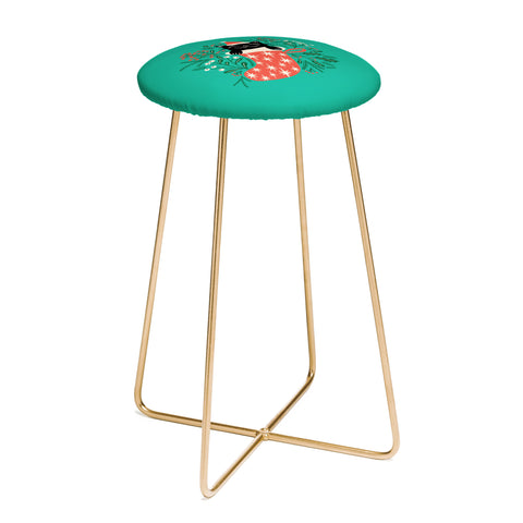 Carrie Cantwell Festive Feline Counter Stool