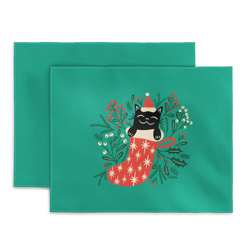 Carrie Cantwell Festive Feline Placemat