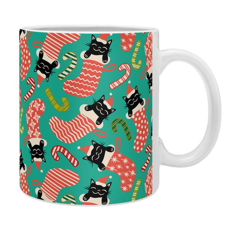 Carrie Cantwell Festive Felines Coffee Mug