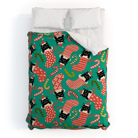Carrie Cantwell Festive Felines Comforter
