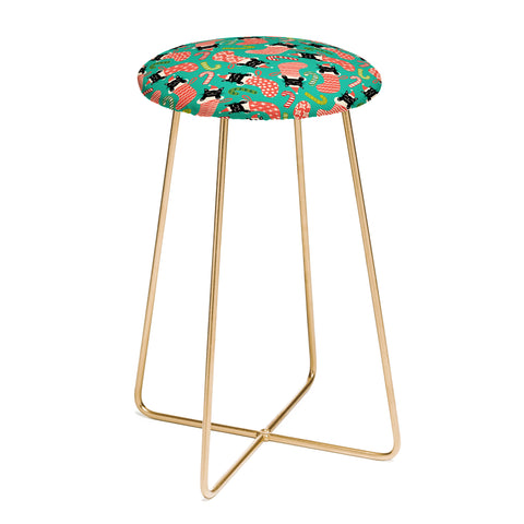 Carrie Cantwell Festive Felines Counter Stool