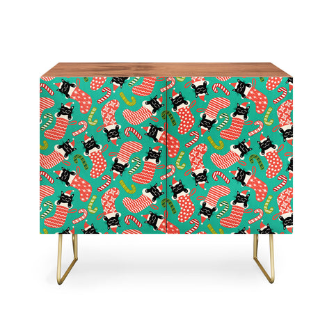 Carrie Cantwell Festive Felines Credenza