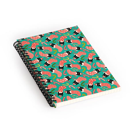 Carrie Cantwell Festive Felines Spiral Notebook