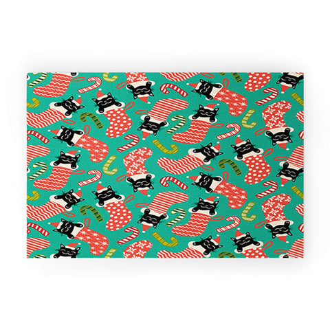 Carrie Cantwell Festive Felines Welcome Mat