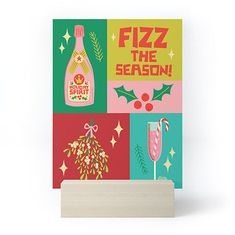 Carrie Cantwell Fizz The Season Happy Holiday Mini Art Print