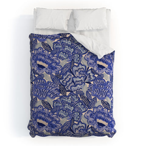 Carrie Cantwell French Country Blue Floral Comforter