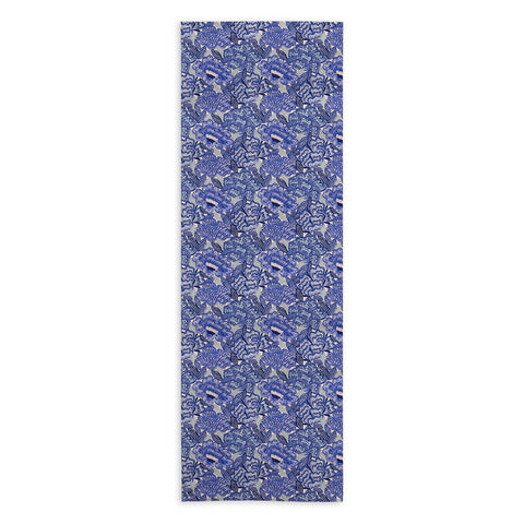Carrie Cantwell French Country Blue Floral Yoga Towel