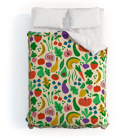 Carrie Cantwell Fruits Veggies Comforter