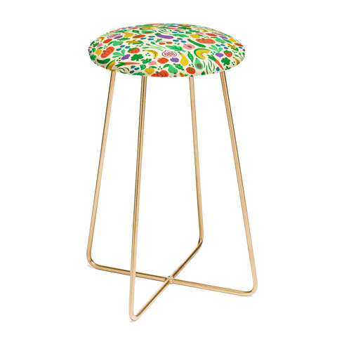 Carrie Cantwell Fruits Veggies Counter Stool