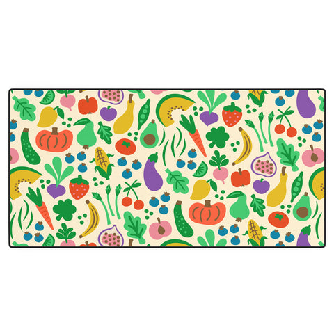 Carrie Cantwell Fruits Veggies Desk Mat