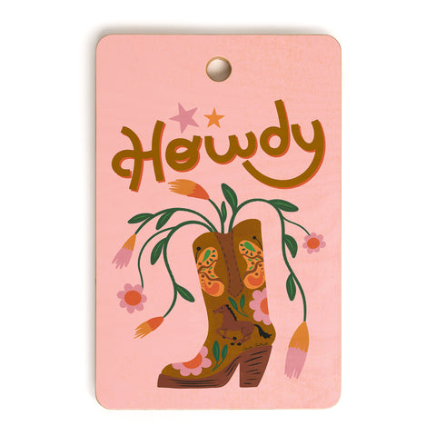 Carrie Cantwell Howdy II Cutting Board Rectangle