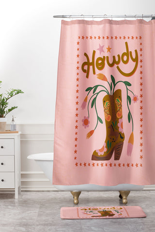 Carrie Cantwell Howdy II Shower Curtain And Mat