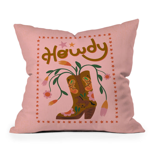 Carrie Cantwell Howdy II Outdoor Throw Pillow