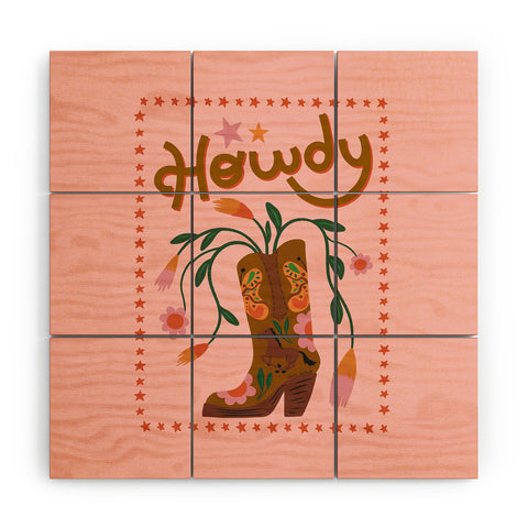 Carrie Cantwell Howdy II Wood Wall Mural