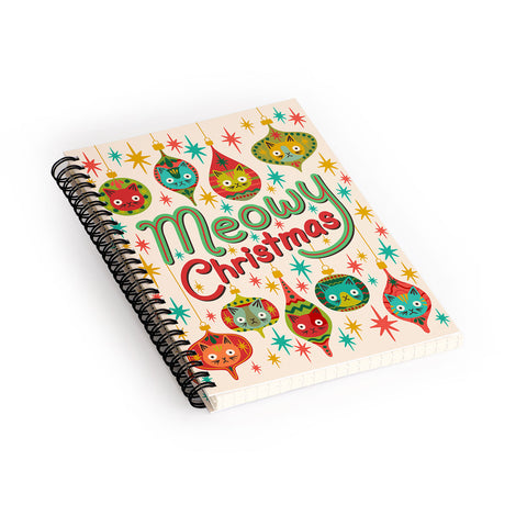Carrie Cantwell Meowy Christmas Spiral Notebook