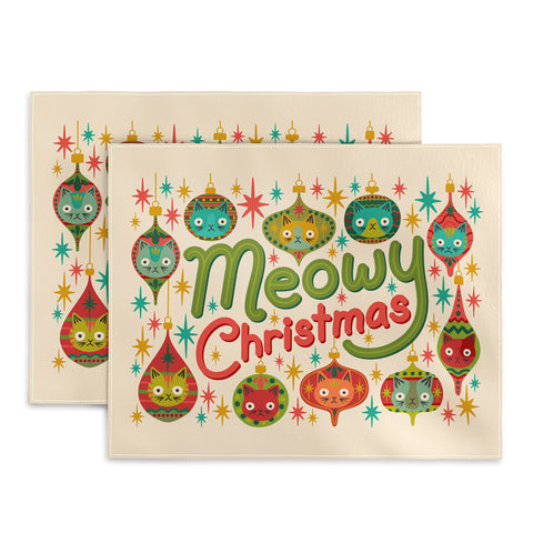 Carrie Cantwell Meowy Christmas Placemat