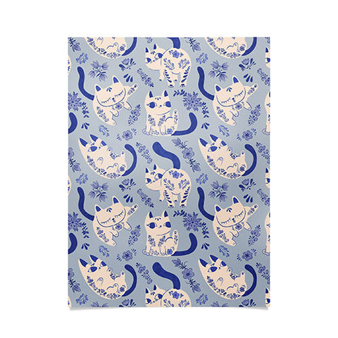 Carrie Cantwell Purrcelin Cats Poster