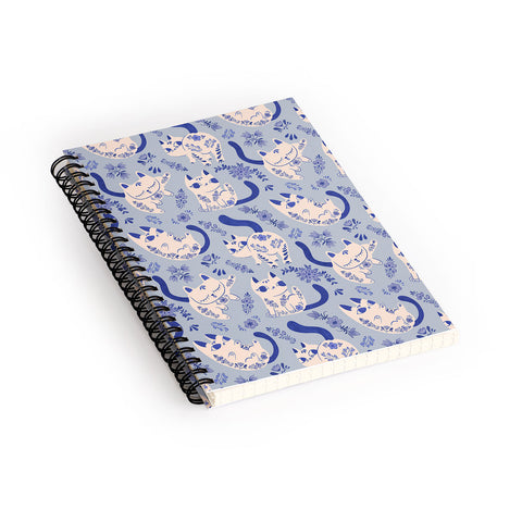 Carrie Cantwell Purrcelin Cats Spiral Notebook