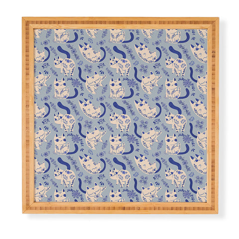 Carrie Cantwell Purrcelin Cats Framed Wall Art