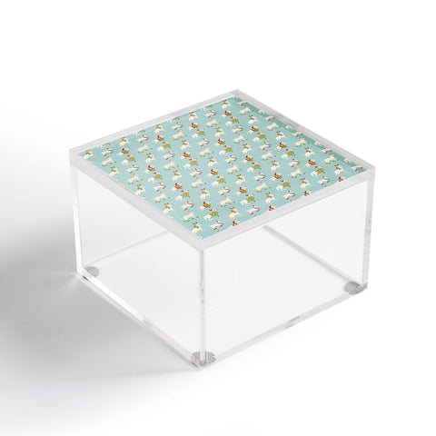 Carrie Cantwell Retro Christmas Winter Dogs Acrylic Box
