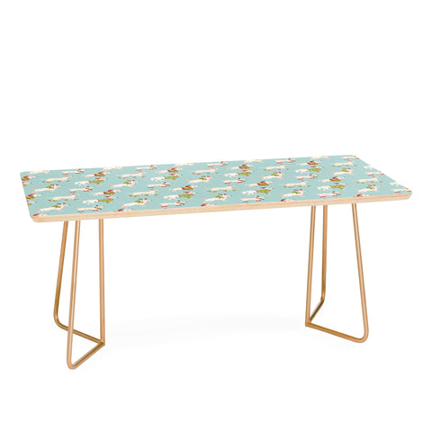 Carrie Cantwell Retro Christmas Winter Dogs Coffee Table