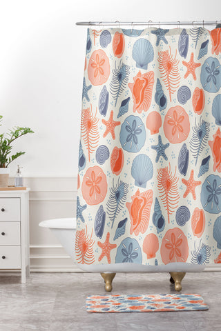 Carrie Cantwell She Sells Seashells I Shower Curtain And Mat