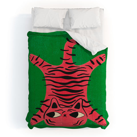 Carrie Cantwell Silly Cat Rug Comforter