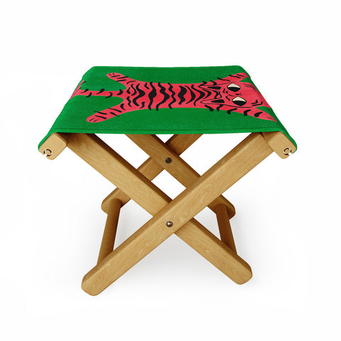 Carrie Cantwell Silly Cat Rug Folding Stool