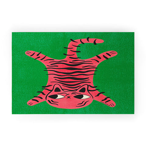 Carrie Cantwell Silly Cat Rug Welcome Mat