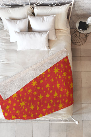 Carrie Cantwell Sparkling Stars Fleece Throw Blanket