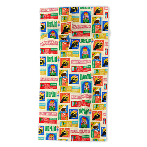 Carrie Cantwell Sugar Plum Fairy Martini Beach Towel