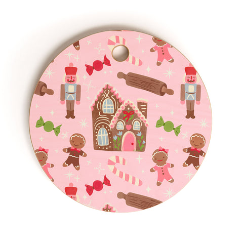 Carrie Cantwell Sweet Christmas Holidays Cutting Board Round