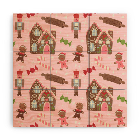Carrie Cantwell Sweet Christmas Holidays Wood Wall Mural