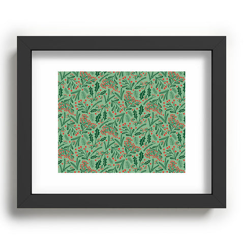 Carrie Cantwell Winter Holiday Floral Recessed Framing Rectangle