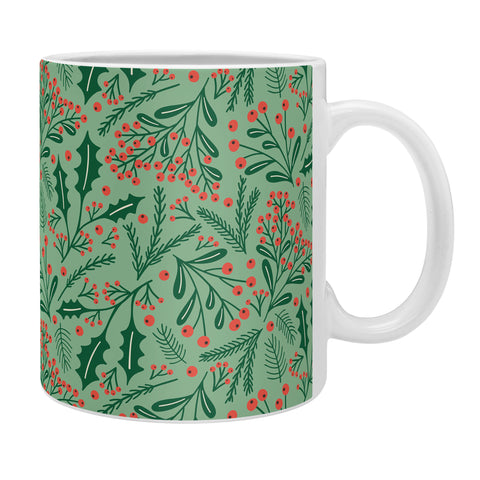 Carrie Cantwell Winter Holiday Floral Coffee Mug