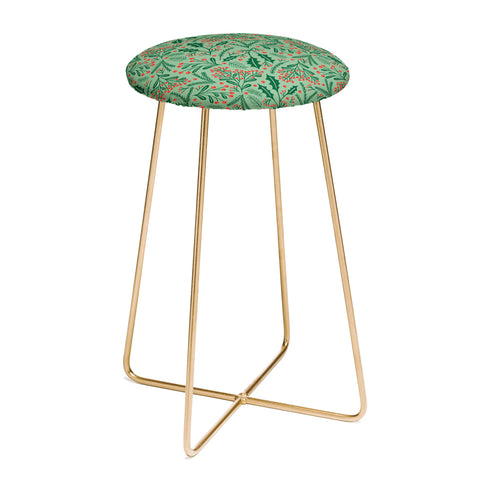 Carrie Cantwell Winter Holiday Floral Counter Stool