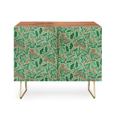 Carrie Cantwell Winter Holiday Floral Credenza