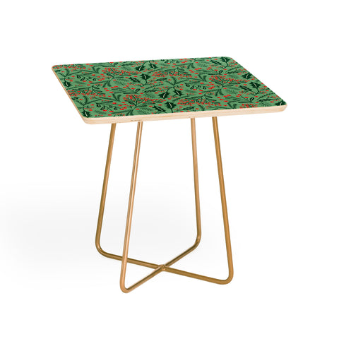 Carrie Cantwell Winter Holiday Floral Side Table