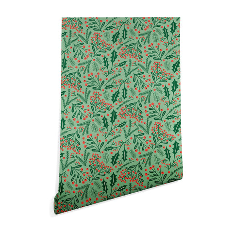 Carrie Cantwell Winter Holiday Floral Wallpaper