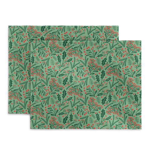 Carrie Cantwell Winter Holiday Floral Placemat