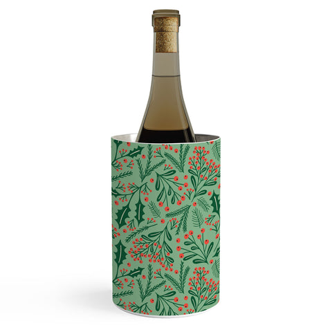 Carrie Cantwell Winter Holiday Floral Wine Chiller